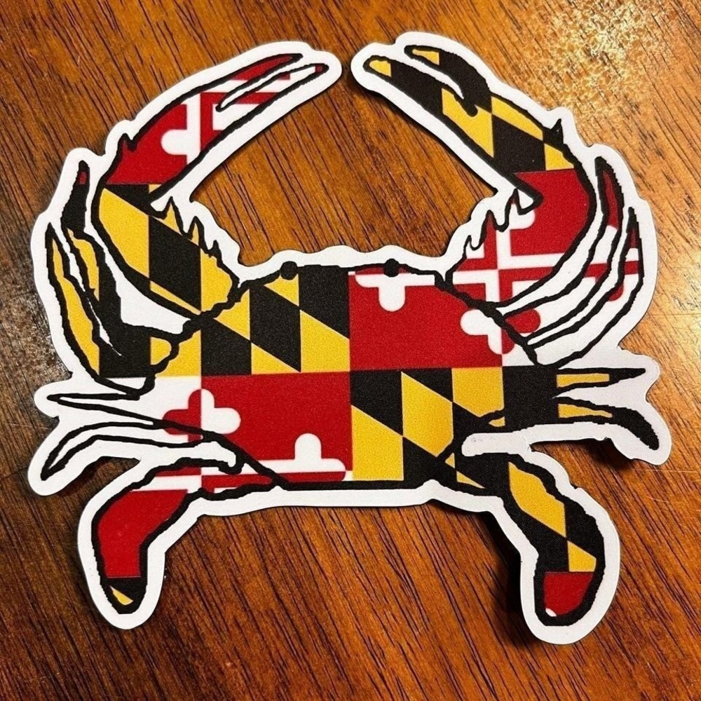 CBay Creations Maryland Flag Crab Magnet Unisex OS Multicolor New Souvenir Car